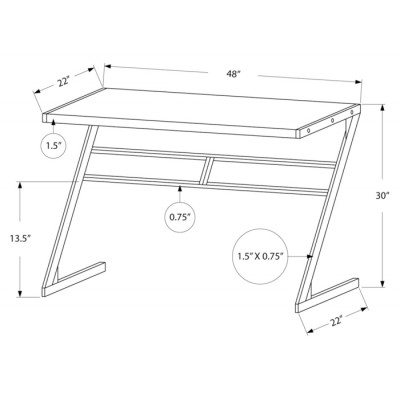 Bureau de travail 48"L I7374