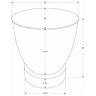 Table de bout 22''H I3920