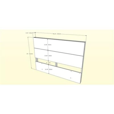 Ensemble Hera 3mcx. Double 402104 (Noyer/Blanc)