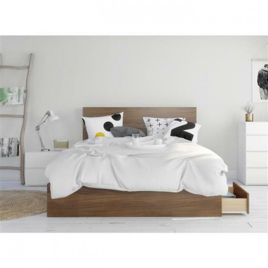 Ensemble Hera 3mcx. Queen 402106 (Noyer/Blanc)