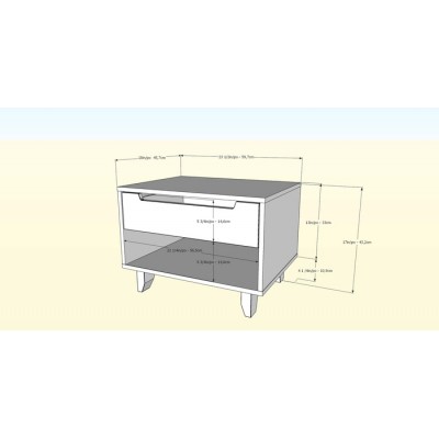 Ensemble Mystik 3mcx. Queen 402110 (Noyer/Charcoal)
