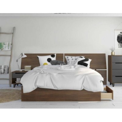 Ensemble Rebel 3mcx. Queen 402120 (Noyer/Charbon)