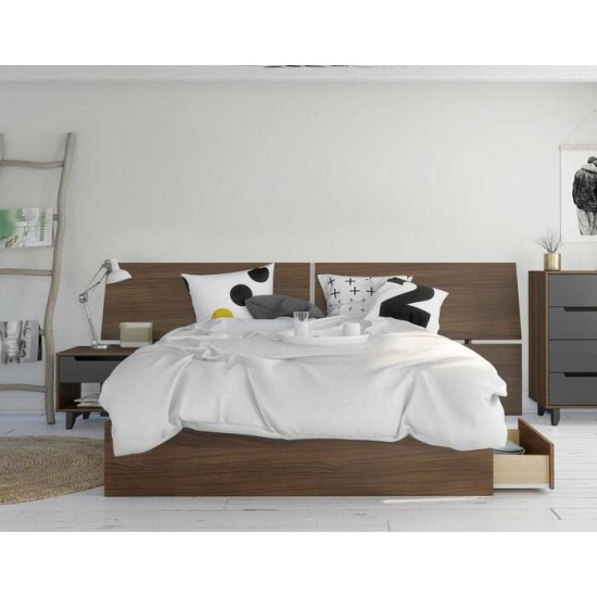 Ensemble Rebel 3mcx. Queen 402120 (Noyer/Charbon)
