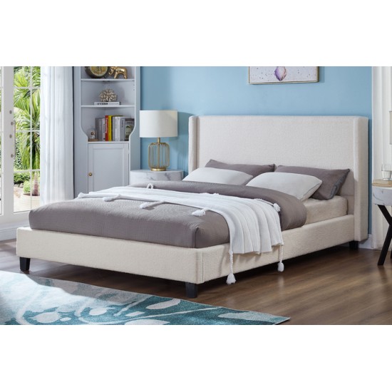 Lit Queen T2192 (Blanc cassé)