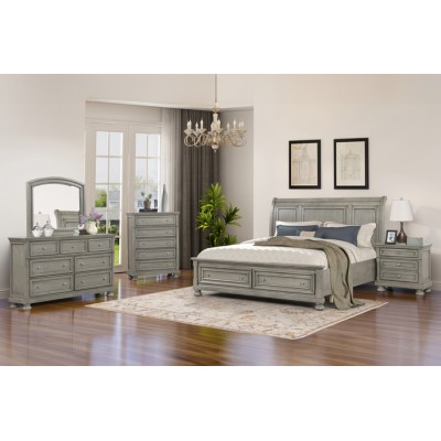 Ensemble Queen 60'' 6mcx. Charley (Gris)