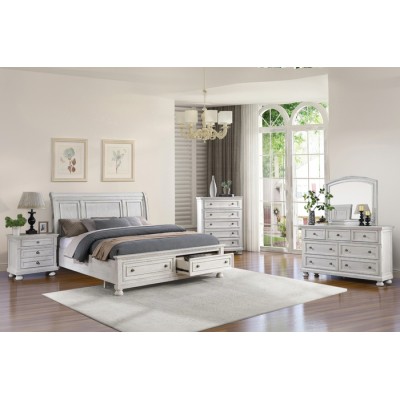Ensemble Queen 60'' 6mcx. Charley (Blanc Antique)