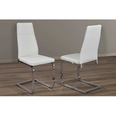 Chaise T210WC (Blanc/Chrome)