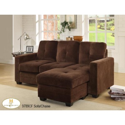 Sofa chaise longue Phelps (Chocolat)