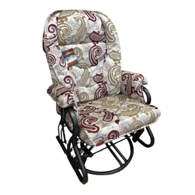 Chaise bercante, pivotante et inclinable #362 avec...