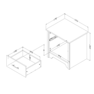 Table de chevet Fusion 9007062