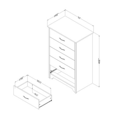 Commode 5 tiroirs Fusion 9008035