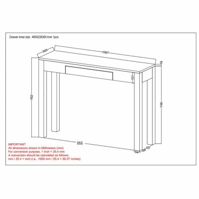 Table console Idris 502-814GY