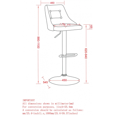 Tabouret ajustable Adyson 203-419BG