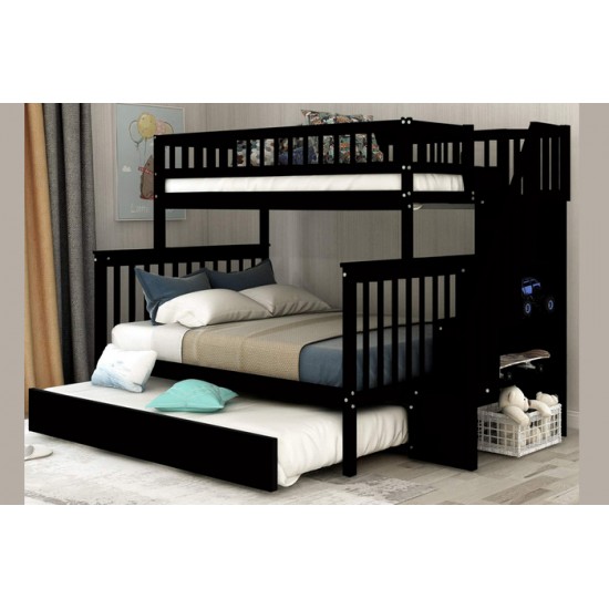 Lit superposé 39"/54" T-2594 avec escalier (Expresso)