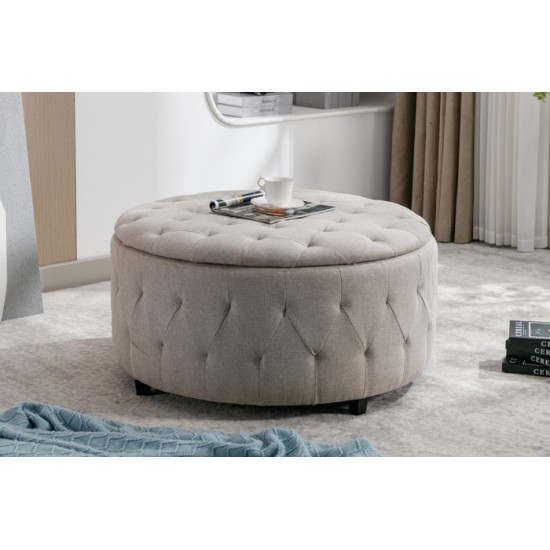 Pouf avec rangement T811 (Beige)