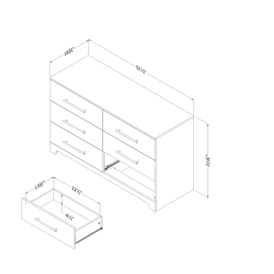 Bureau double Primo 11311 (Chêne rustique)