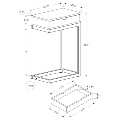 Table d'appoint avec tiroir I3407