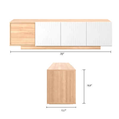 Meuble audio-video 72" Riva 125086 (Érable Naturel)