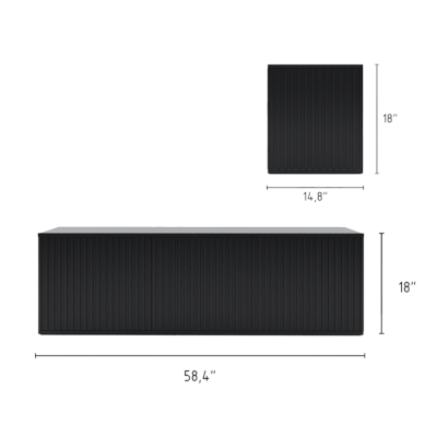 Meuble audio-video 60" Trelisse 134006