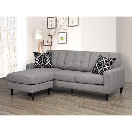 Sofa avec chaise longue reversible 4326 (Rebel Gravel)