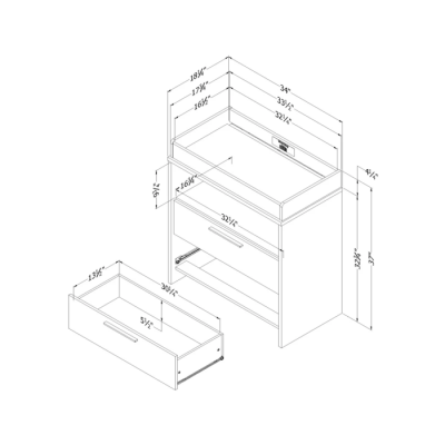 Table a langer Cookie 14160 (Blanc)