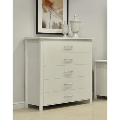 Commode 5 tiroirs 8100 (Blanc)
