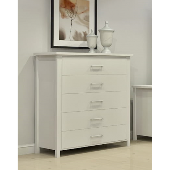 Commode 5 tiroirs 8100 (Blanc)