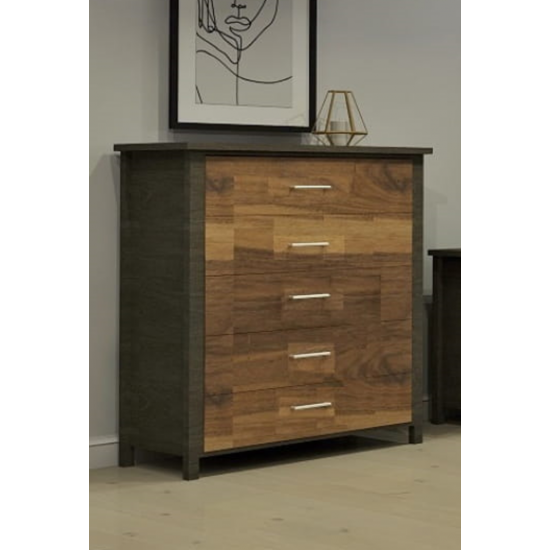 Commode 9584 (Ardoise/Noyer)