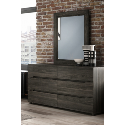 Bureau double avec miroir 7882 (Ardoise)