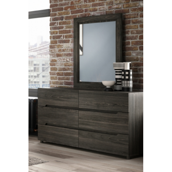 Bureau double avec miroir 7882 (Ardoise)