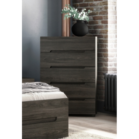 Commode 5 tiroirs 7882 (Ardoise)