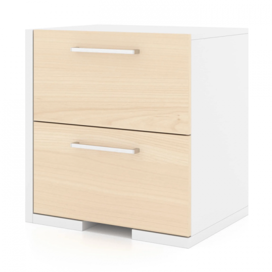 Table de chevet 6498 (Blanc/Naturel)