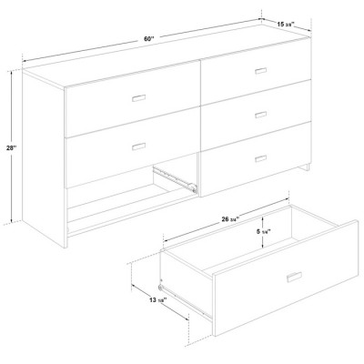 Bureau double Zen W3311.19.SK (Blanc)