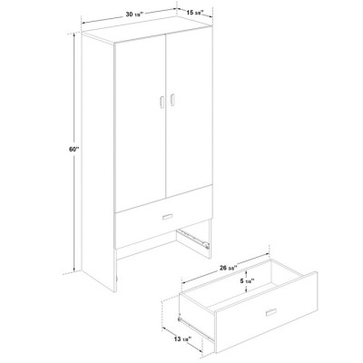Armoire Zen 30'' W33581.29.UK (Beauté naturelle)