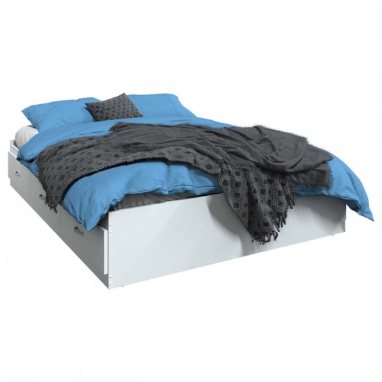 Lit double avec 6 tiroirs de rangement Billabong 0811.62.SK (Blanc)