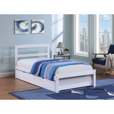 Lit simple avec lit gigogne IF-416-W (Blanc)