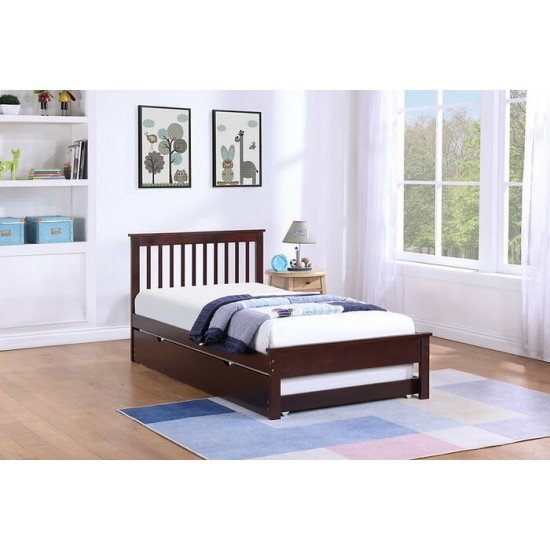 Lit simple avec lit gigogne IF-415-EX (Espresso)