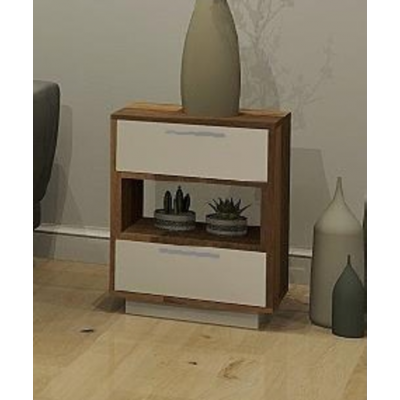 Table de bout 4594 (Blanc/Noyer)