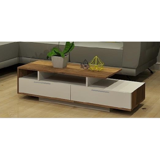 Table a café 4594 (Blanc/Noyer)