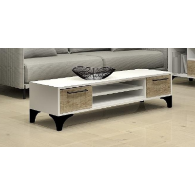 Table a café 6536 (Blanc/Chêne Vintage)