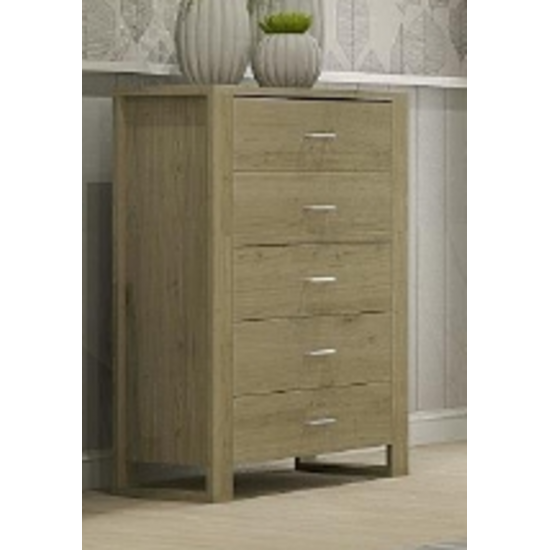 Commode 5 tiroirs 7758 (Cendré)