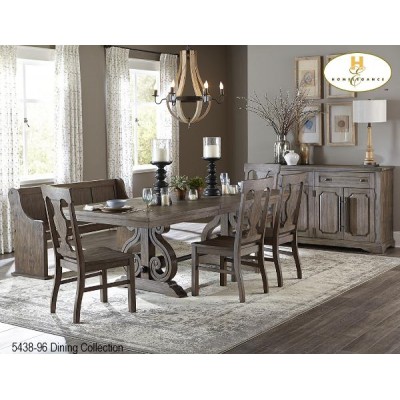 Ensemble table, quatre chaises et un banc Casual...