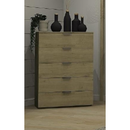 Commode 5 tiroirs 9158 (Cendré)