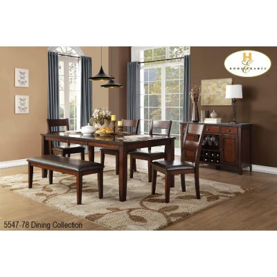 Ensemble table, quatre chaises et un banc Atlanta