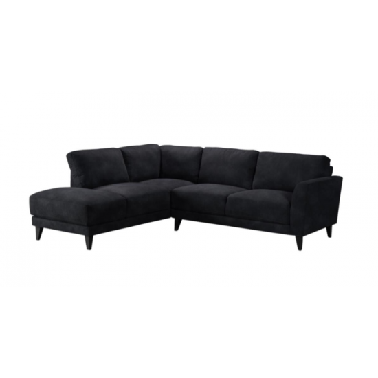 Sectionnel Chaise Longue gauche Dorian 99602BKVSSL (Noir)