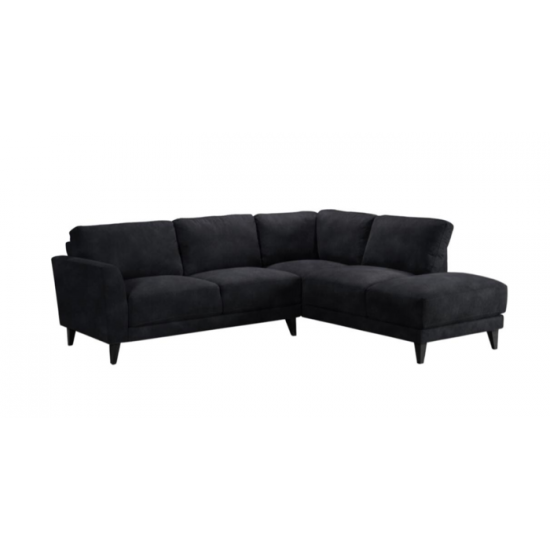 Sectionnel Chaise Longue droite Dorian 99602BKVSSR (Noir)