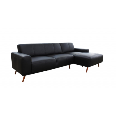 Sofa Chaise Longue droite Ipanema 99956BLKSS (Noir)