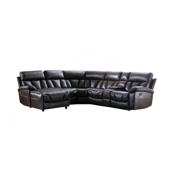 Sectionnel inclinable 6mcx. Newton 99931BRWSS6L (Brun)
