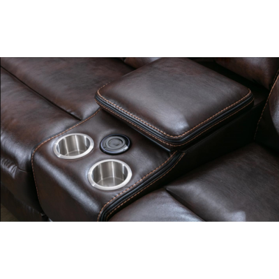 Sectionnel inclinable 6mcx. Newton 99931BRWSS6L (Brun)