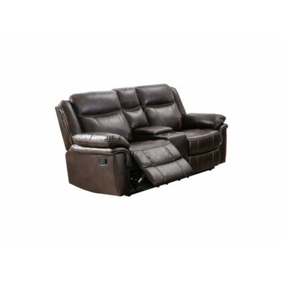 Causeuse inclinable avec console Peabody 99933BRW (Brun)